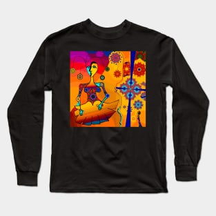 Girl With Kaleidoscope Eyes Long Sleeve T-Shirt